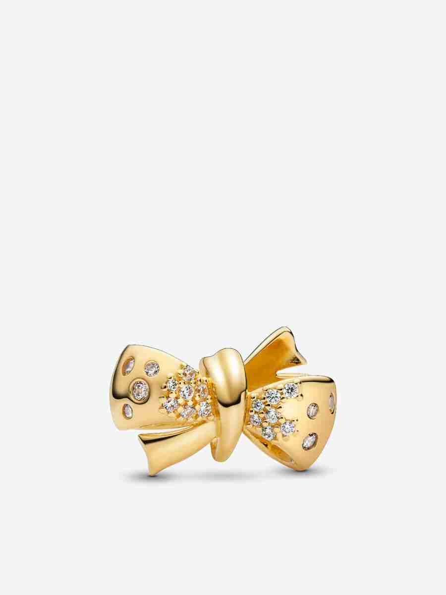 Gold Sparkling Bow Bracelet Set
