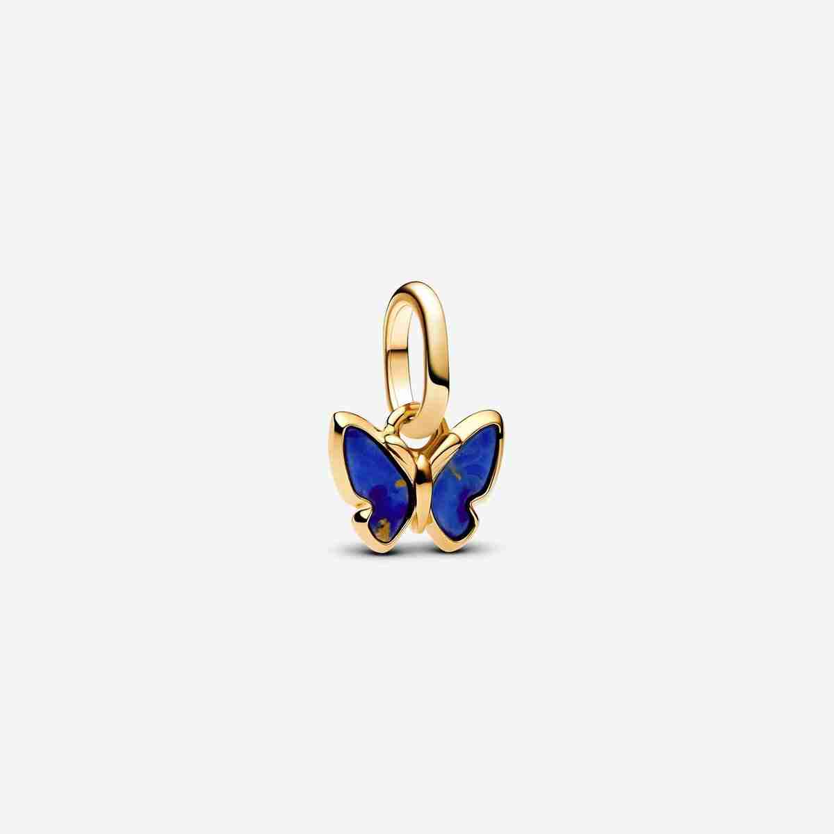Golden Butterfly and Heart Charm Bracelet