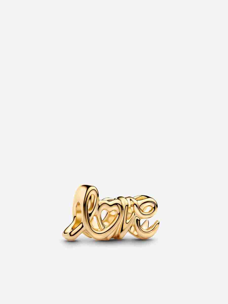 Golden Love Script Charm Bracelet Set