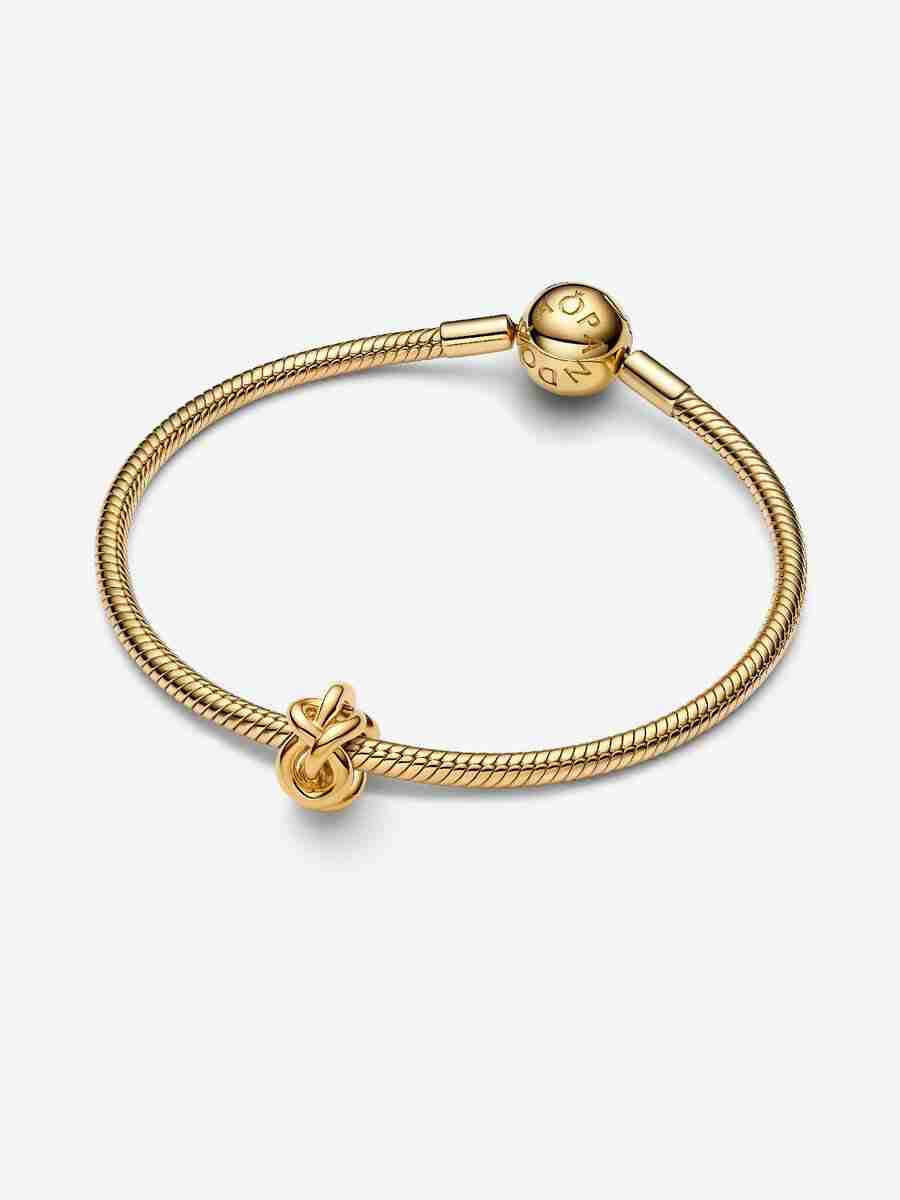 Infinity Knot Charm 14k gold plating
