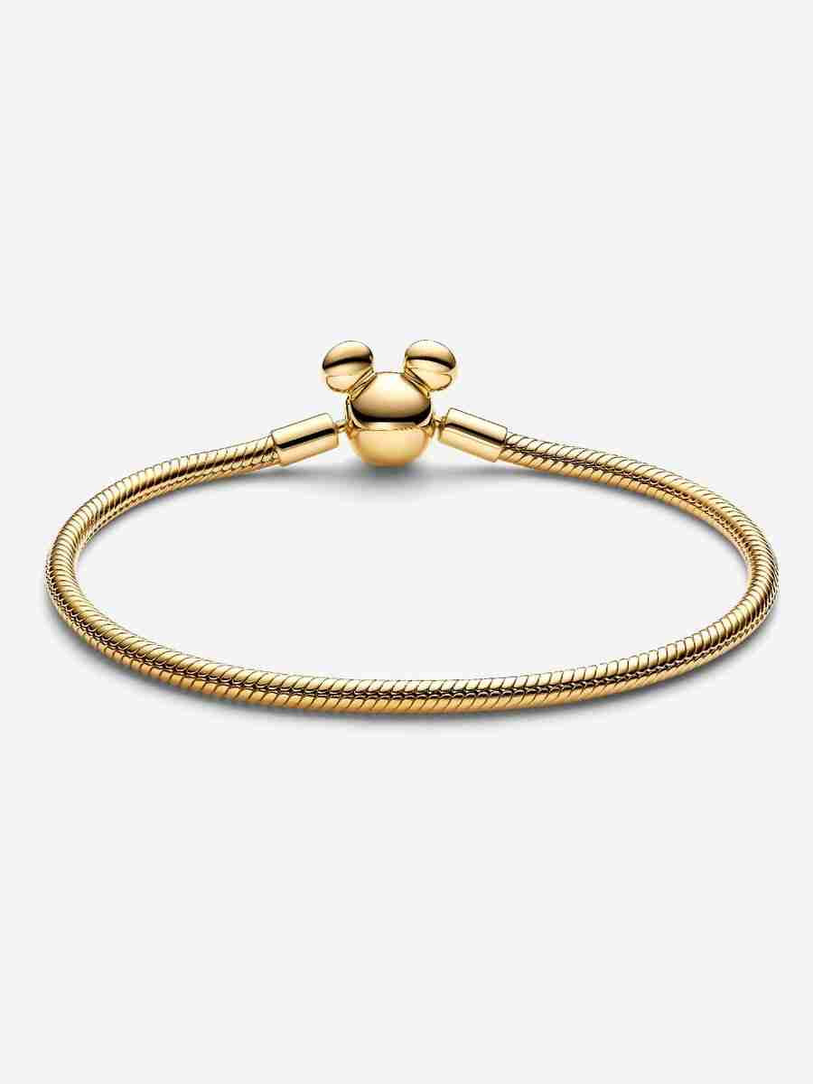 Mouse Clasp Snake Chain Bracelet Gold-plated