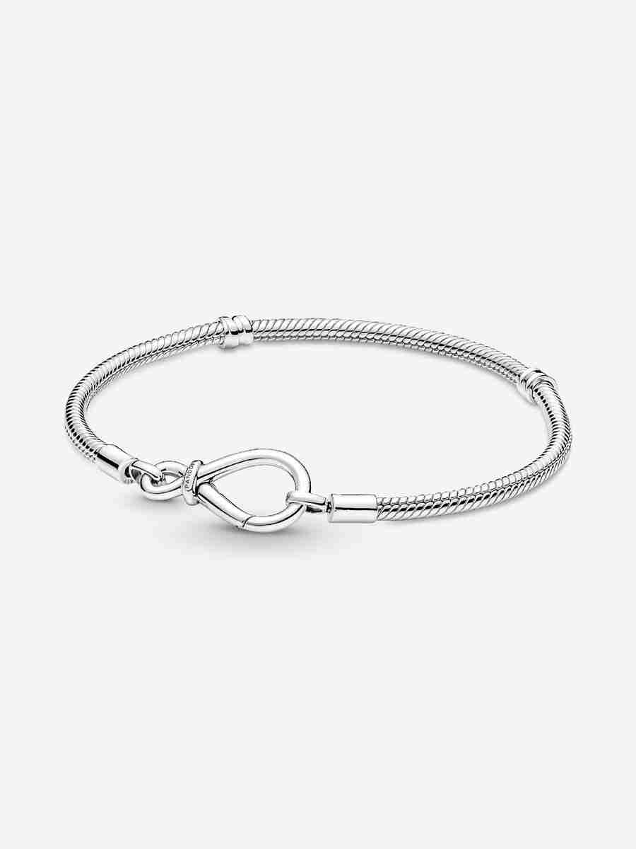 Moments Infinity Knot Snake Chain Bracelet Sterling silver