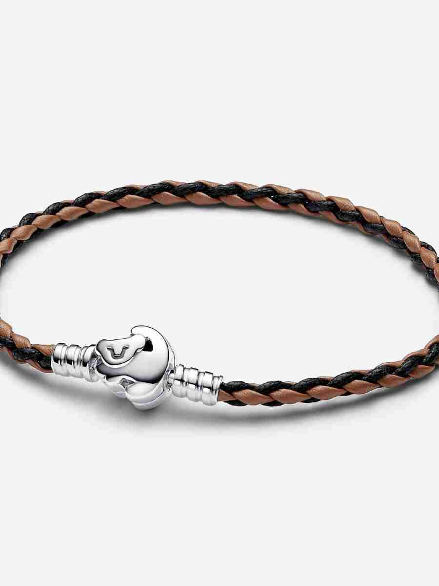 Clasp Moments Braided Leather Bracelet