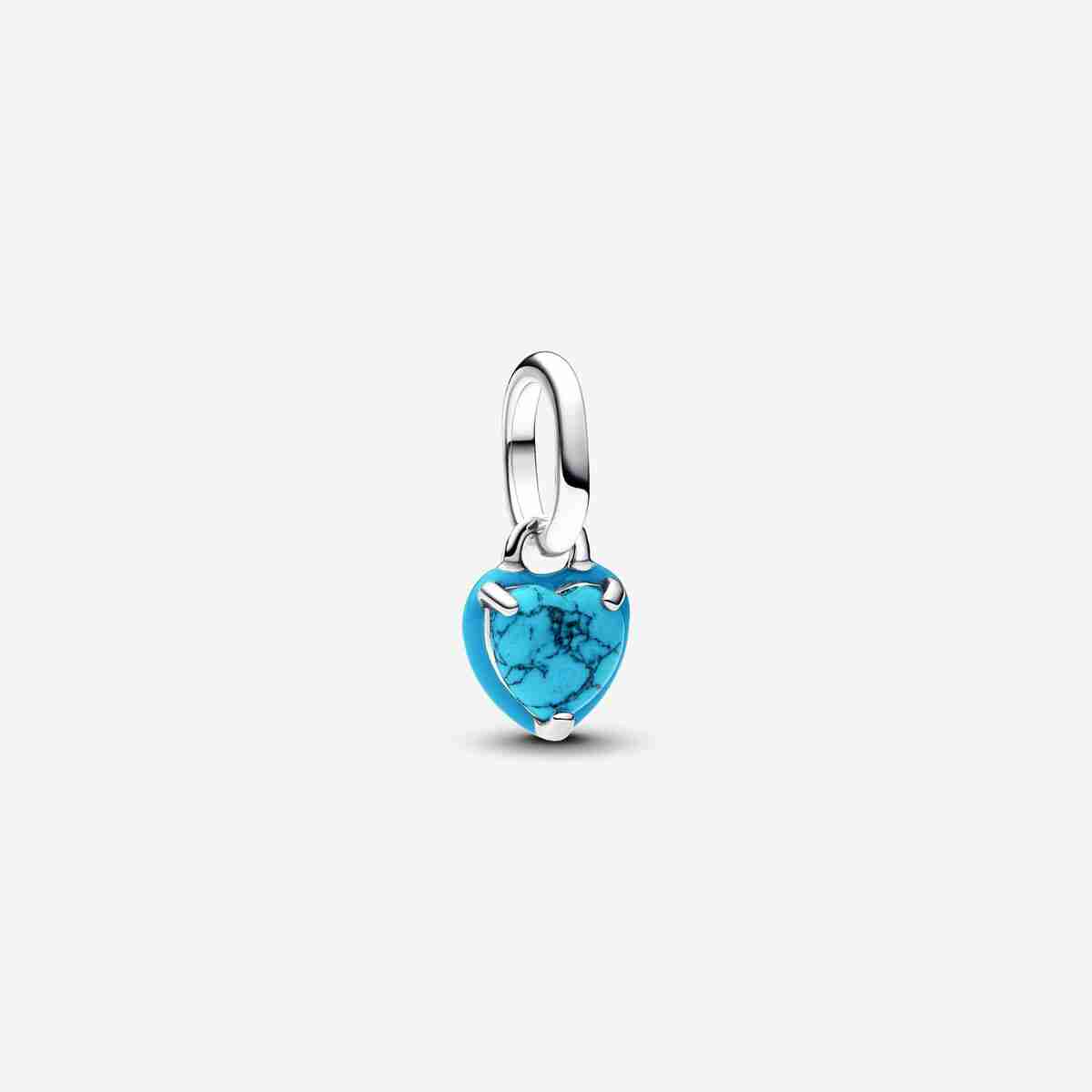 Turquoise Elephant and Heart Charm Bracelet