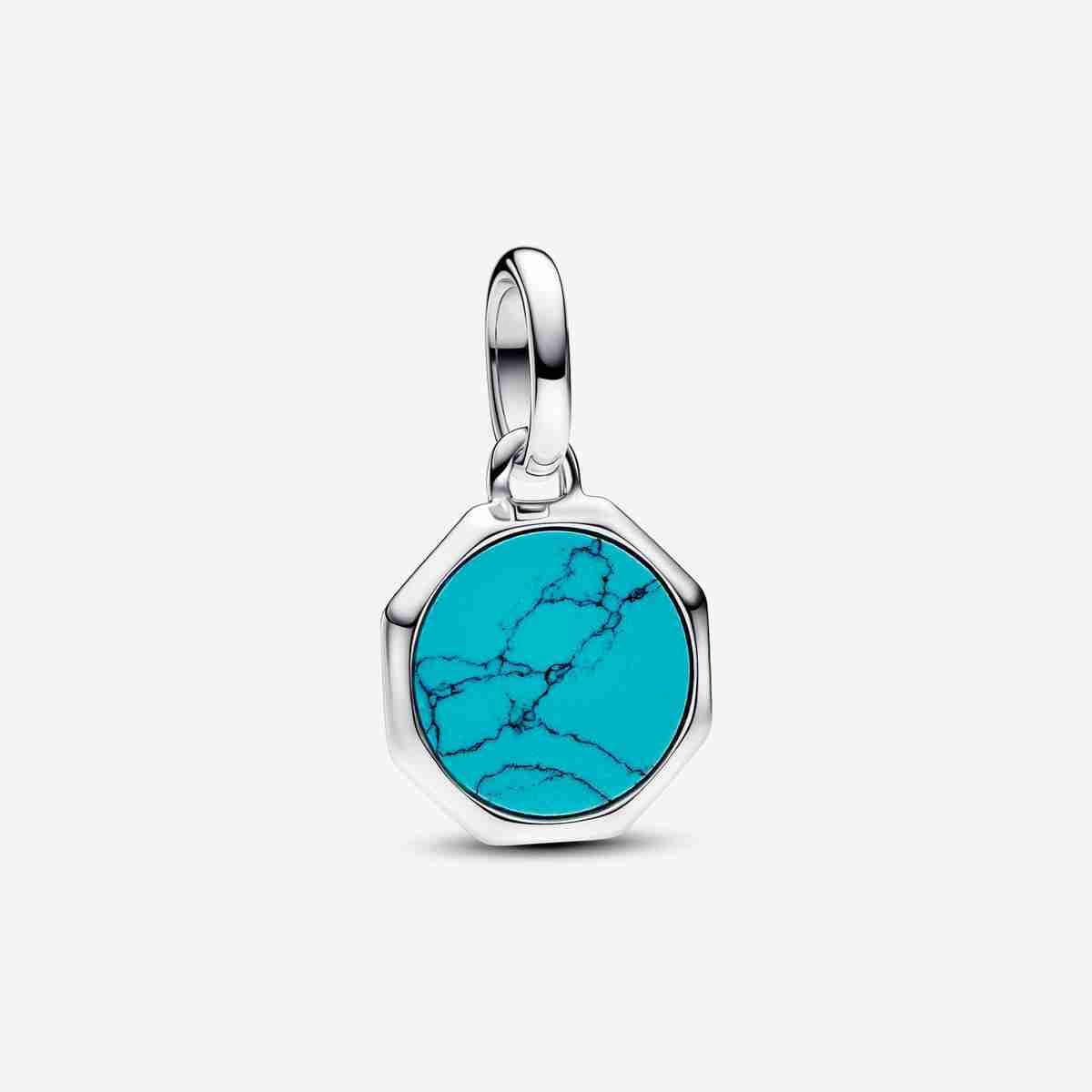 Turquoise Elephant and Heart Charm Bracelet