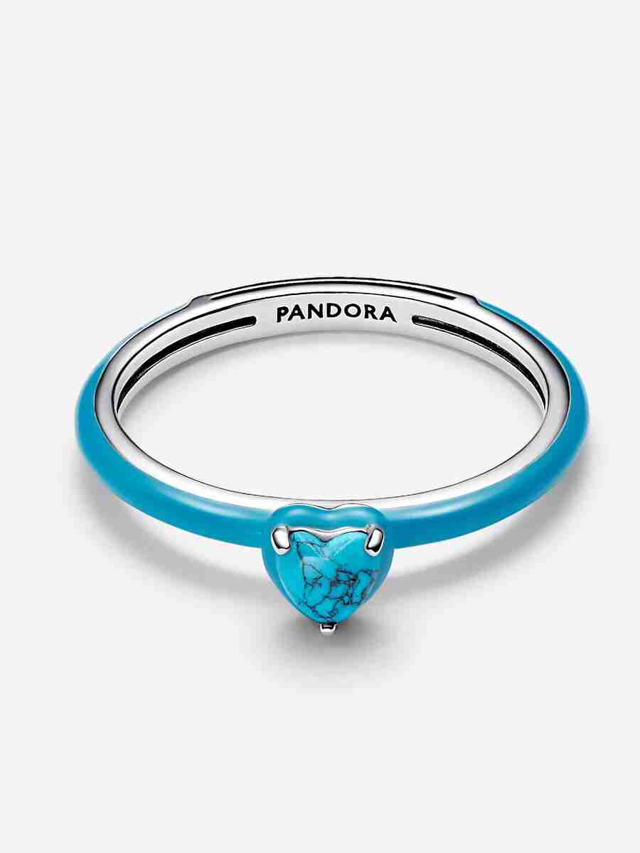 Turquoise-colored Heart Stone Ring