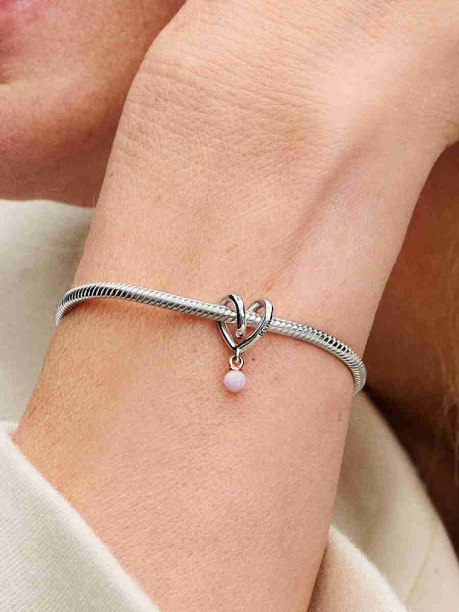 Two-tone Wrapped Heart Charm