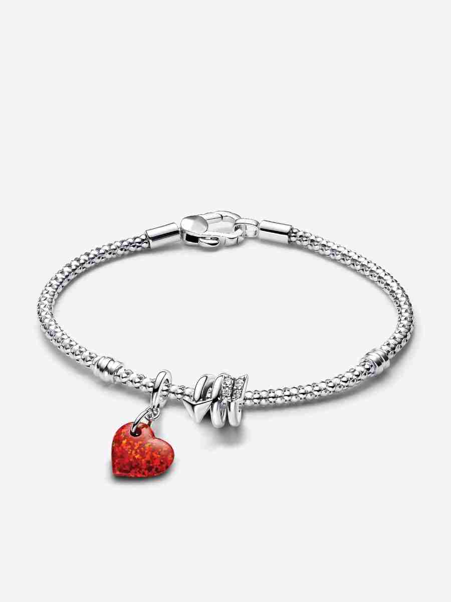 Heart and Arrow Charm Bracelet Set