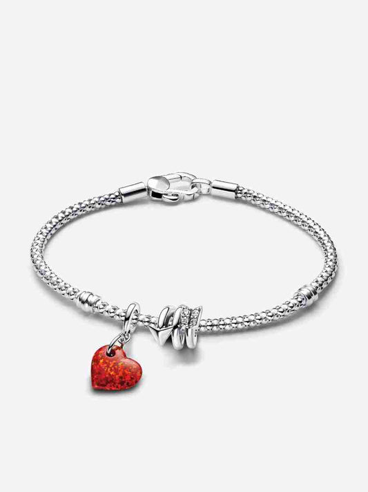 Heart and Arrow Charm Bracelet Set