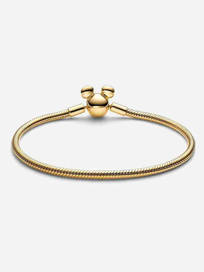 Mouse Clasp Snake Chain Bracelet Gold-plated