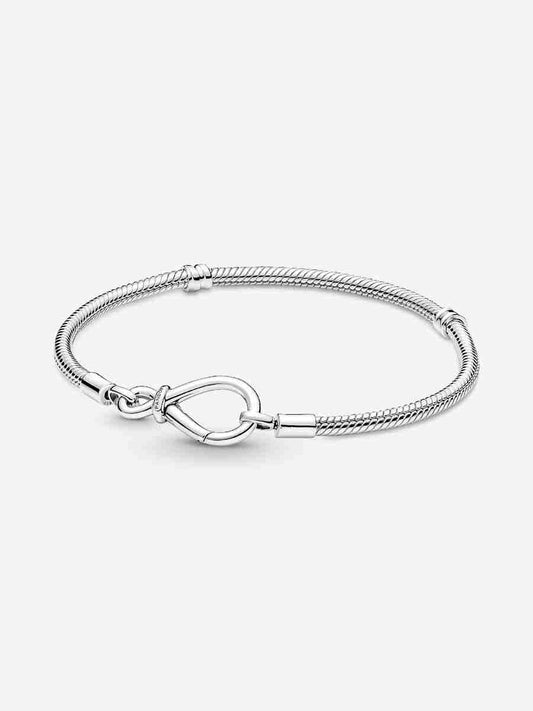 Moments Infinity Knot Snake Chain Bracelet Sterling silver