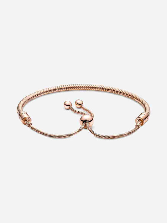 Moments Snake Chain Slider Bracelet Rose gold-plated