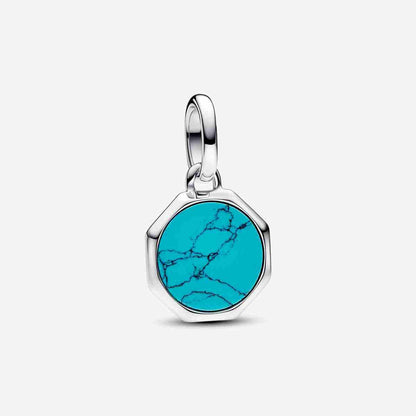 Turquoise Elephant and Heart Charm Bracelet