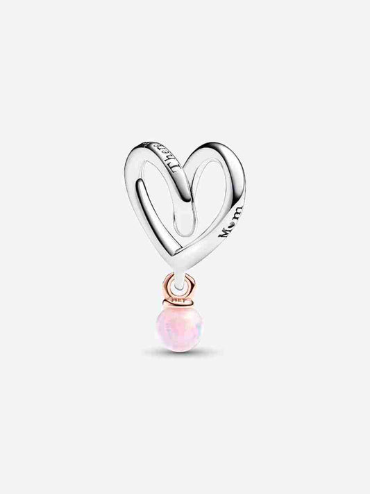 Two-tone Wrapped Heart Charm